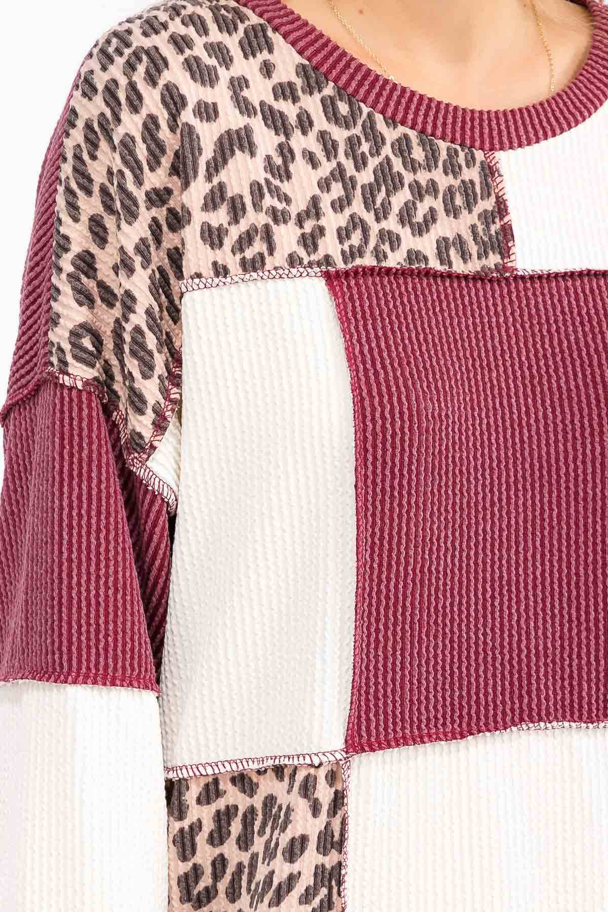 Wine & Wild Patchwork Top - Whiskey Darling Boutique