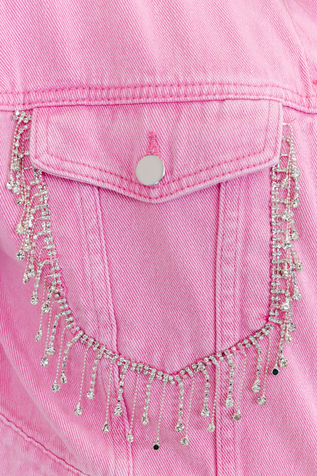 Reign Rhinestone Denim Jacket - Whiskey Darling Boutique