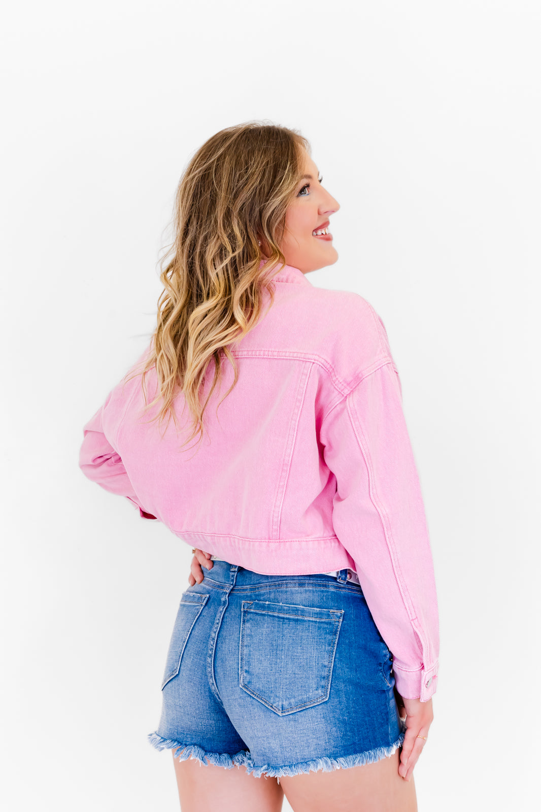 Reign Rhinestone Denim Jacket - Whiskey Darling Boutique