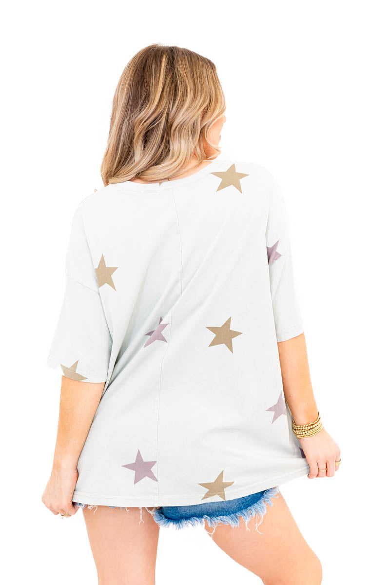 Rodeo Star Patch Graphic Tunic Tee - Whiskey Darling Boutique