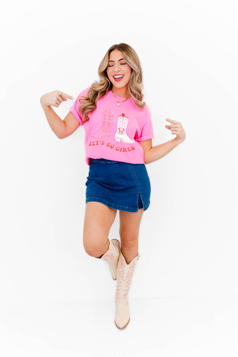 Let's Go Girls Whiskey Darling Graphic Tee - Whiskey Darling Boutique
