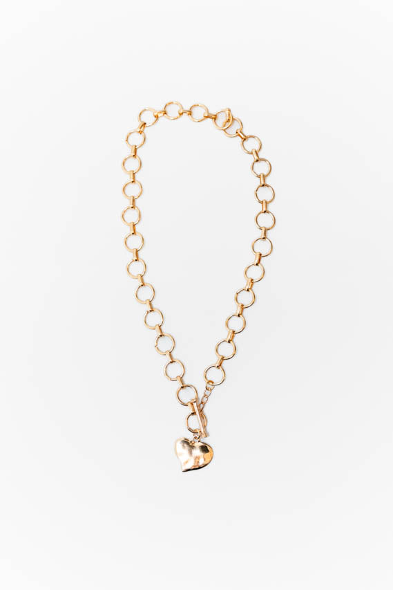 Heart Link Necklace - Whiskey Darling Boutique