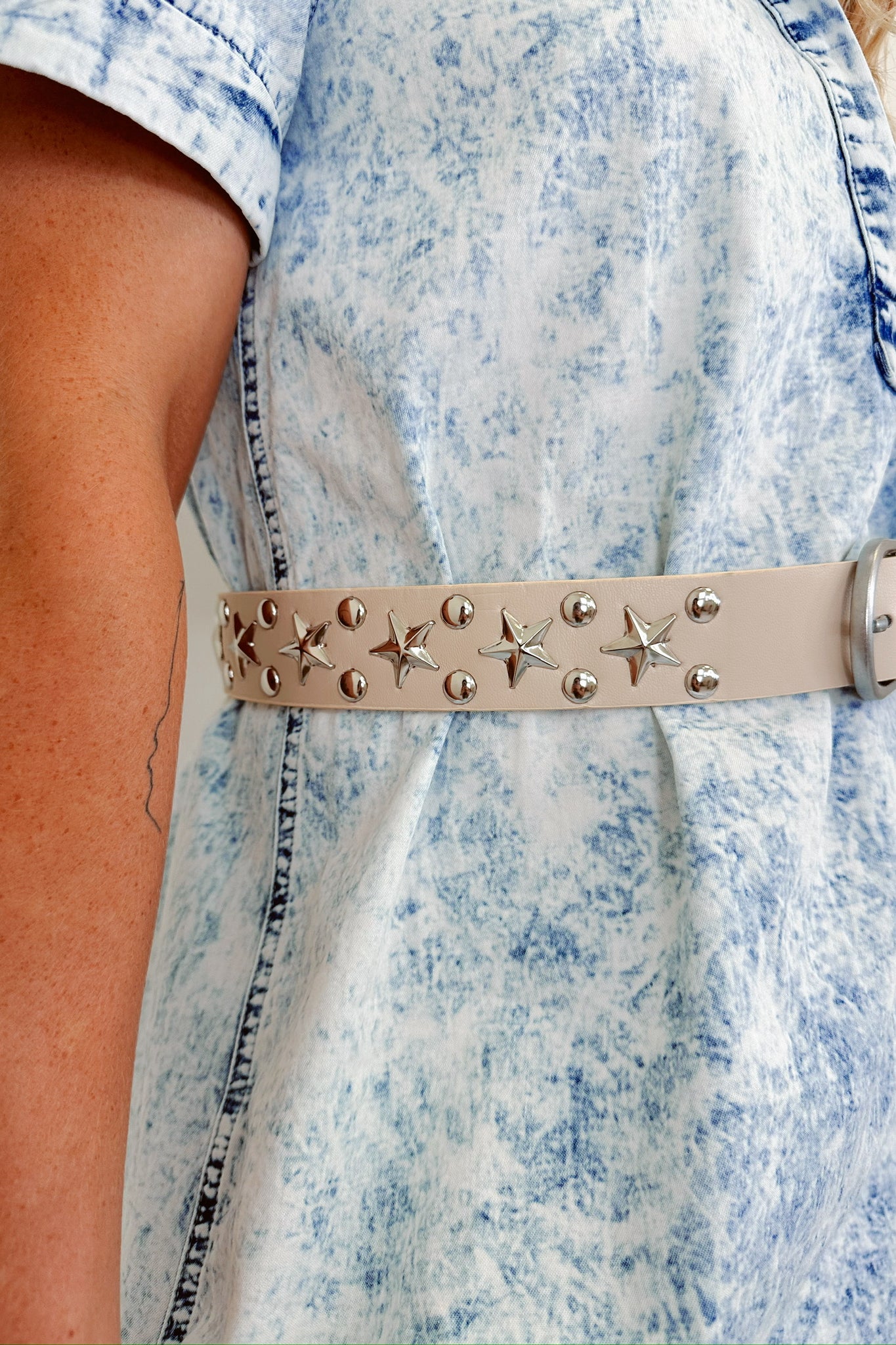 Star Studded Faux Leather Belt - Whiskey Darling Boutique