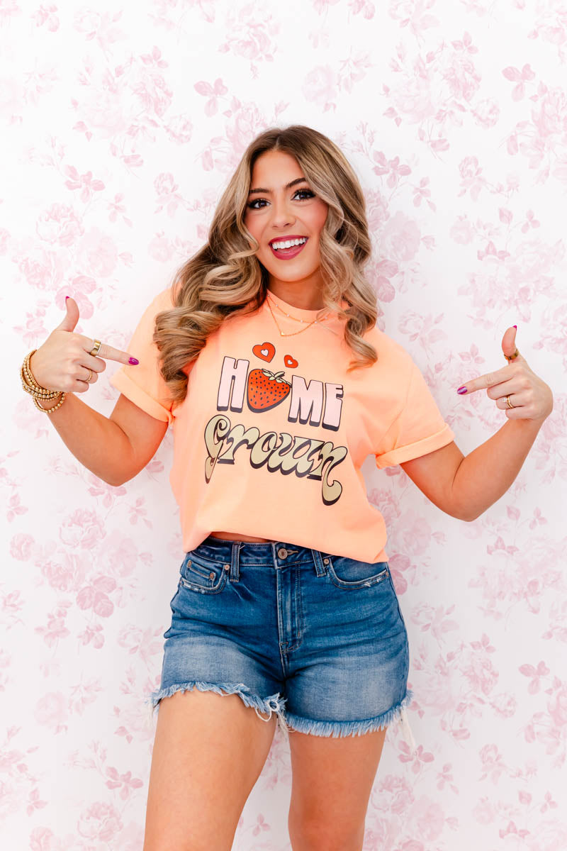 Strawberry Homegrown Babe Tee - Whiskey Darling Boutique