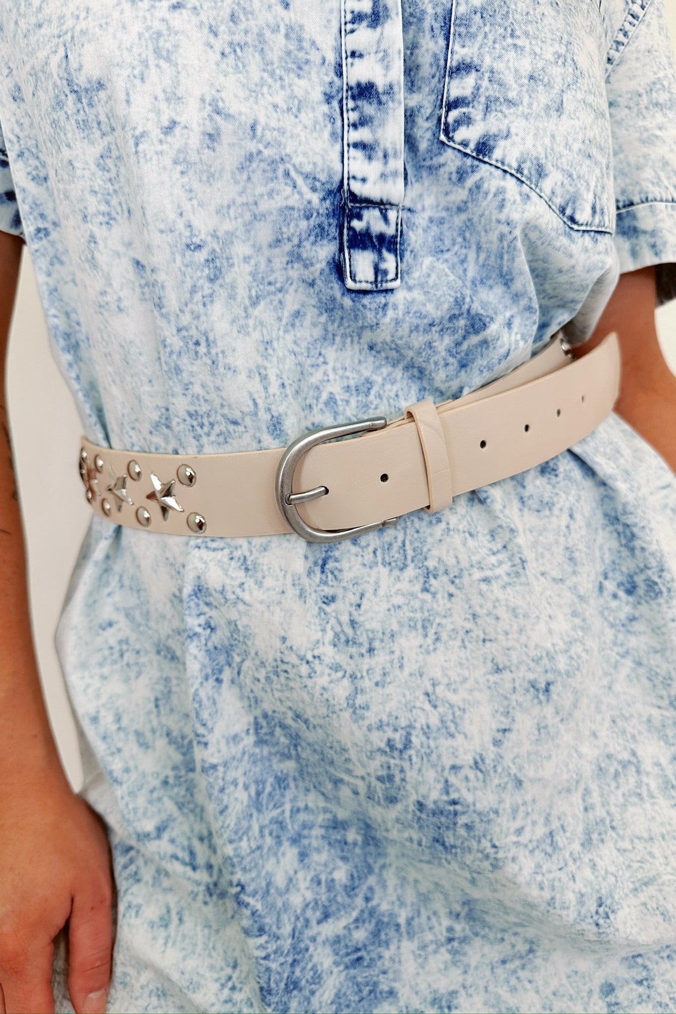Star Studded Faux Leather Belt - Whiskey Darling Boutique