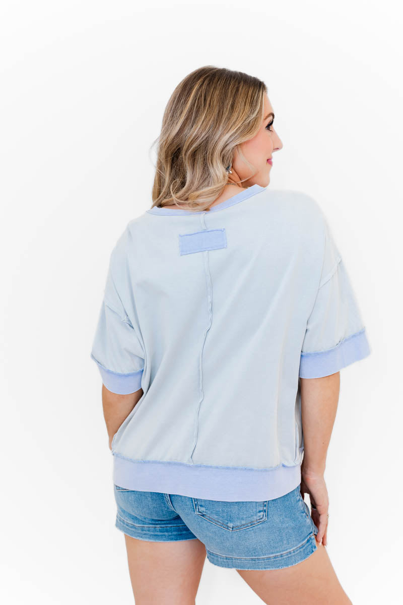 Star Floral Patch Pullover - Whiskey Darling Boutique