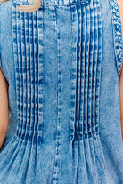 Country Cutie Pleated Denim Romper- 5 Colors - Whiskey Darling Boutique