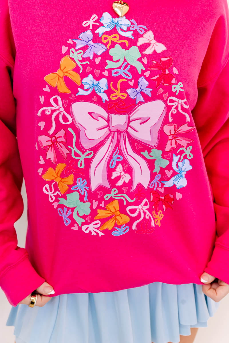 Bow Garden Bunny Sweatshirt - Whiskey Darling Boutique
