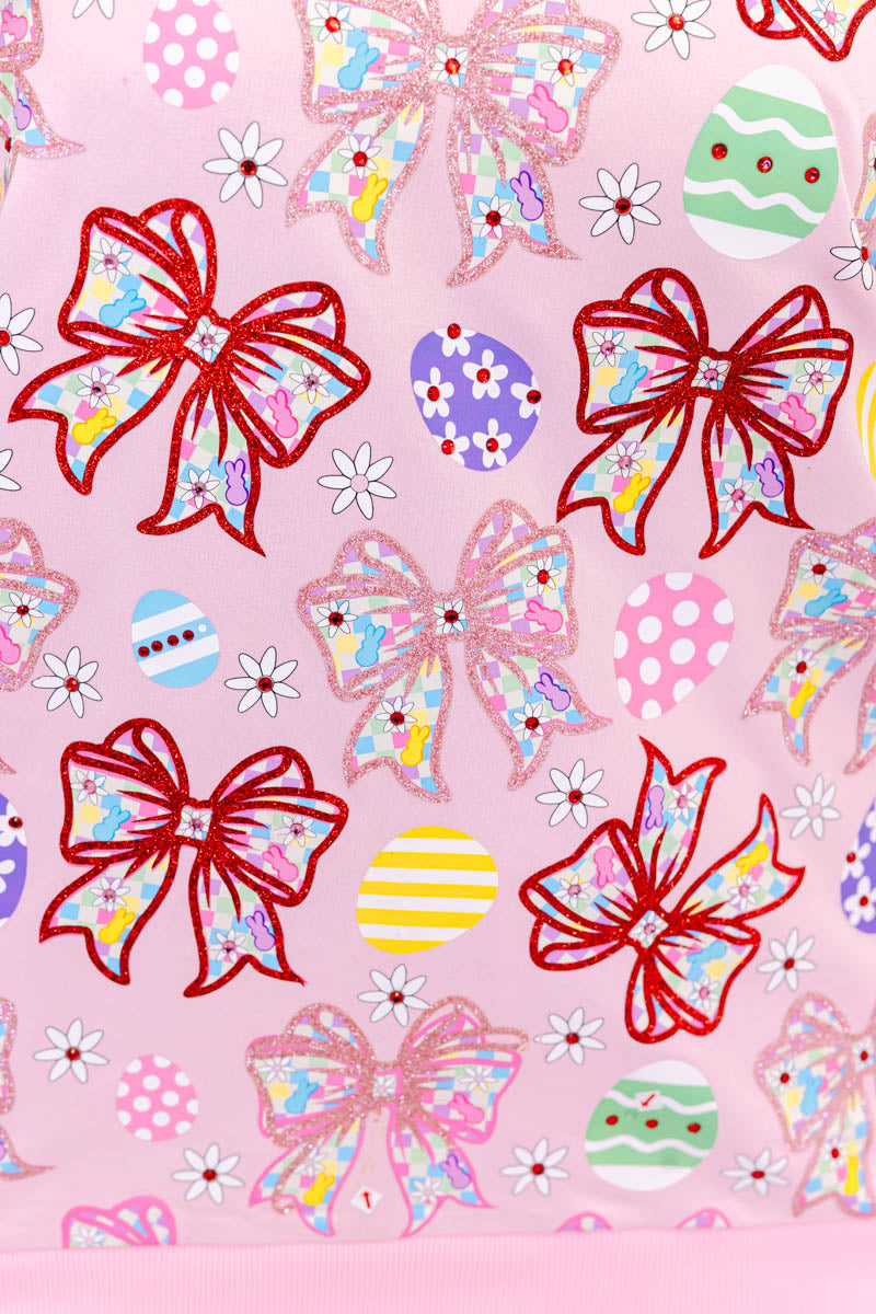 Egg Hunt & Bows Sweatshirt - Whiskey Darling Boutique