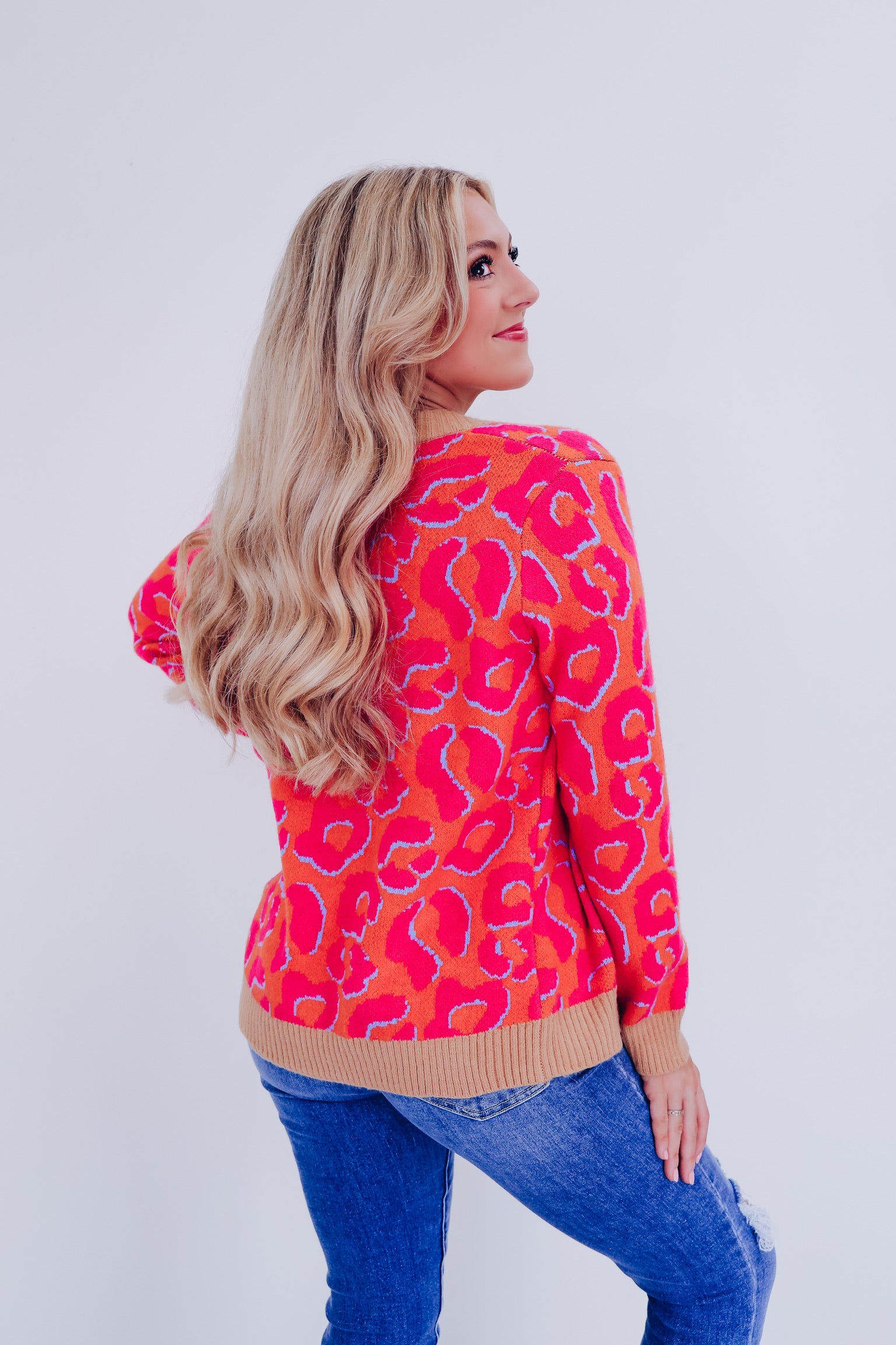 Pink Leopard Short Sleeve Cardigan