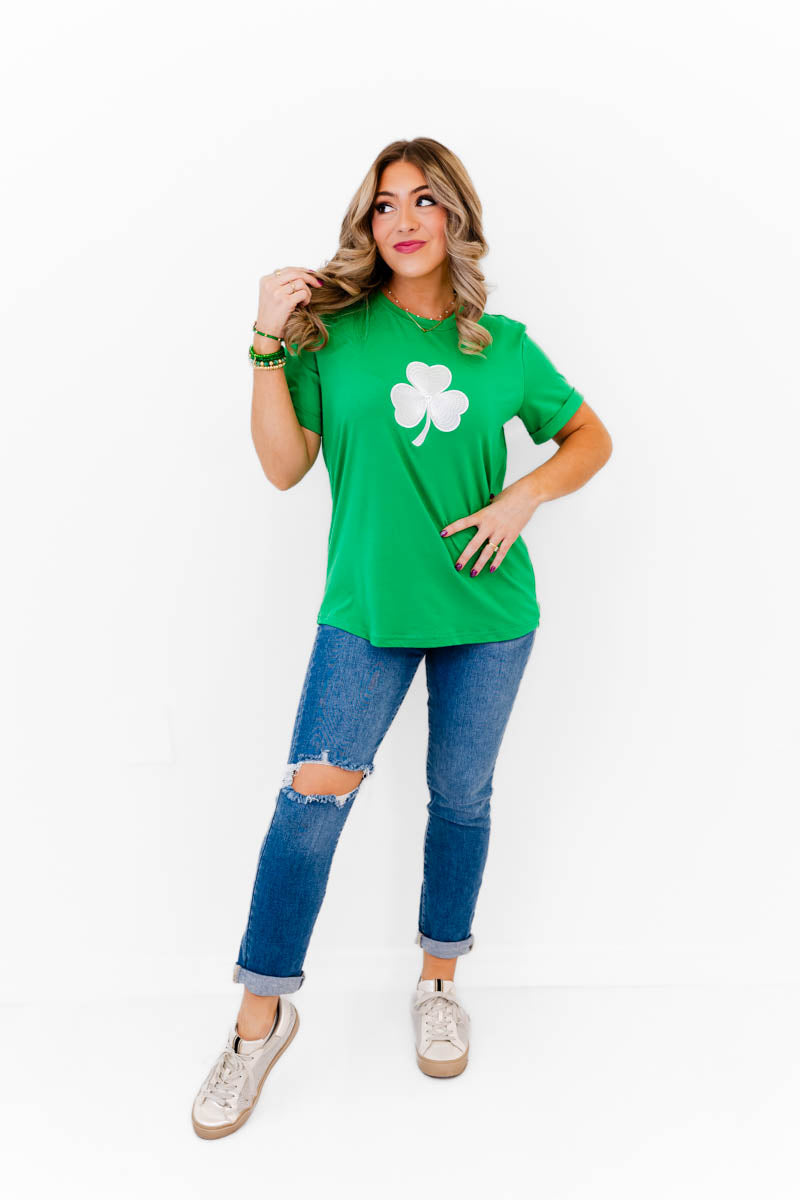 Classic Clover Cutie Tee - Whiskey Darling Boutique