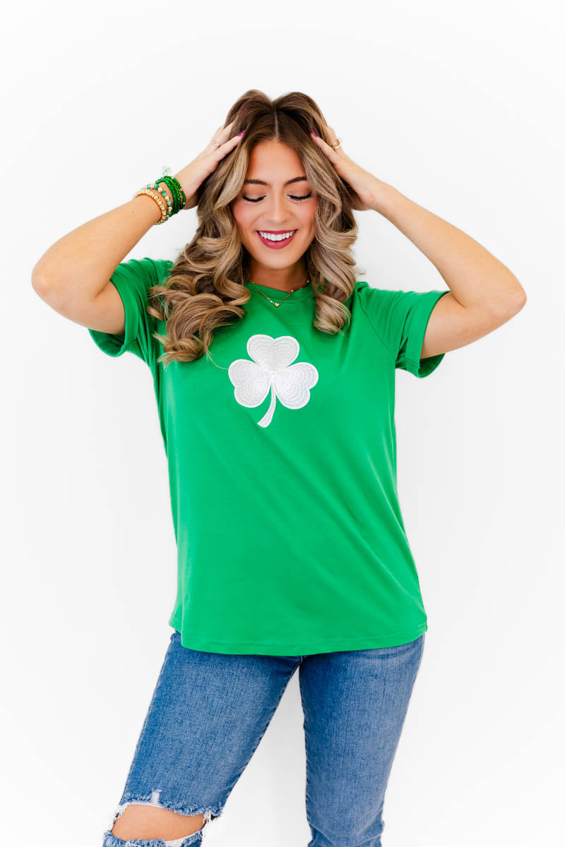 Classic Clover Cutie Tee - Whiskey Darling Boutique