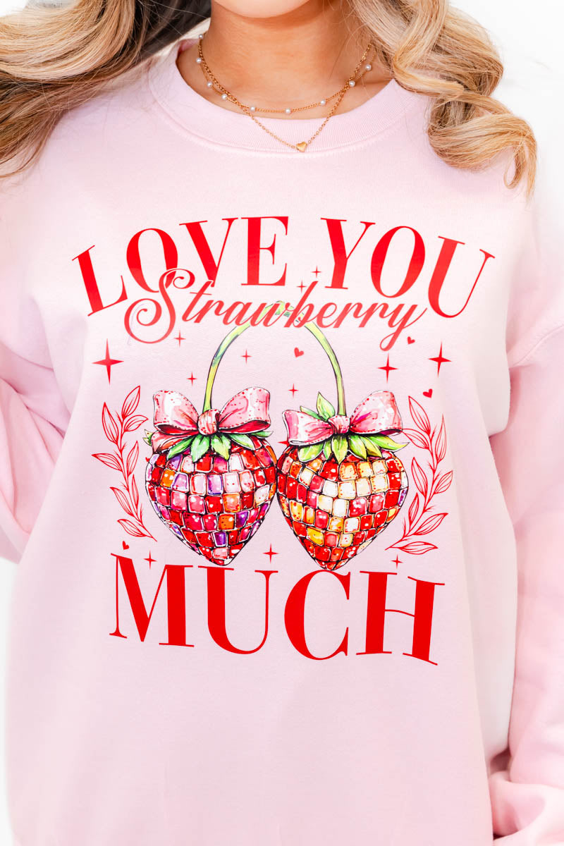 Sweet on Strawberries Sweatshirt - Whiskey Darling Boutique