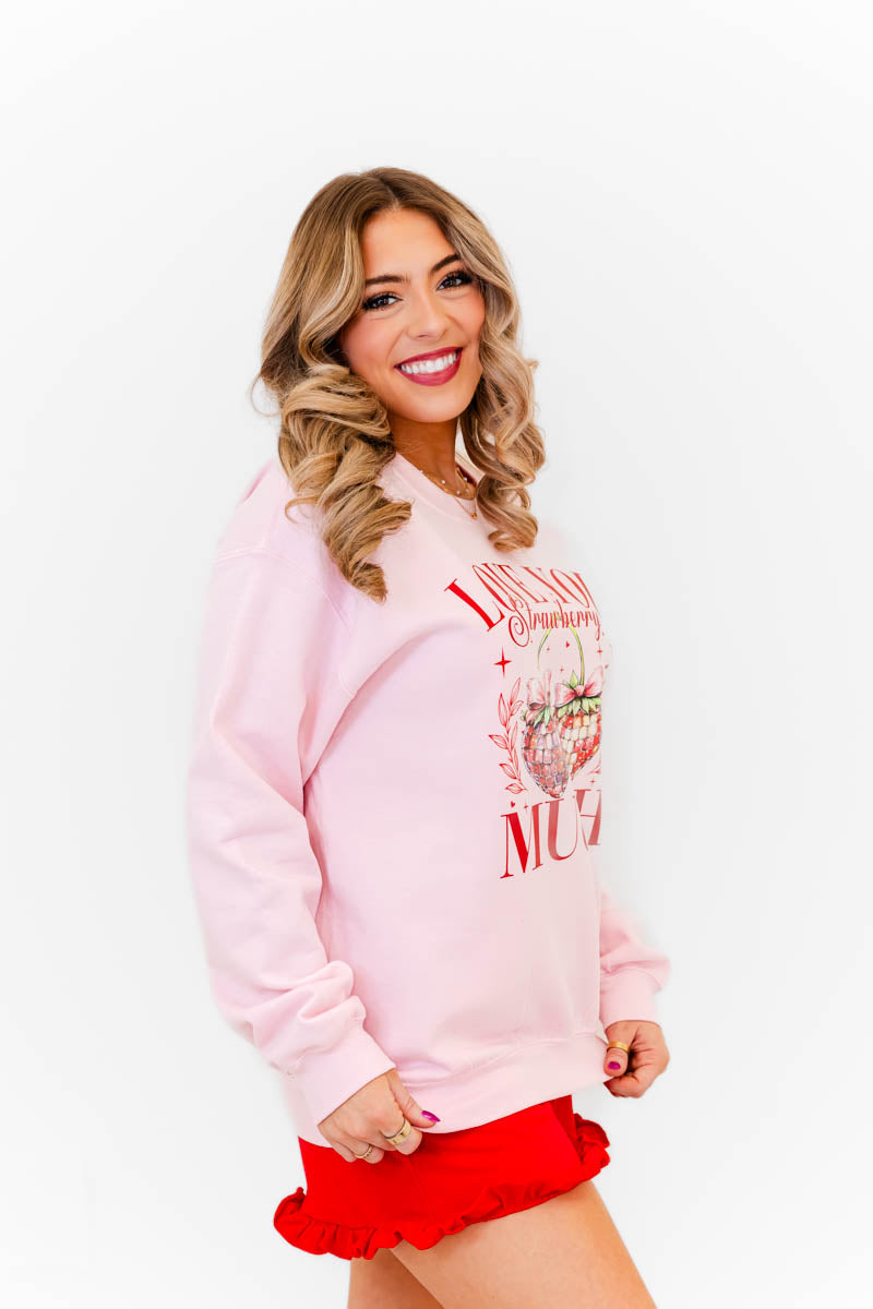 Sweet on Strawberries Sweatshirt - Whiskey Darling Boutique