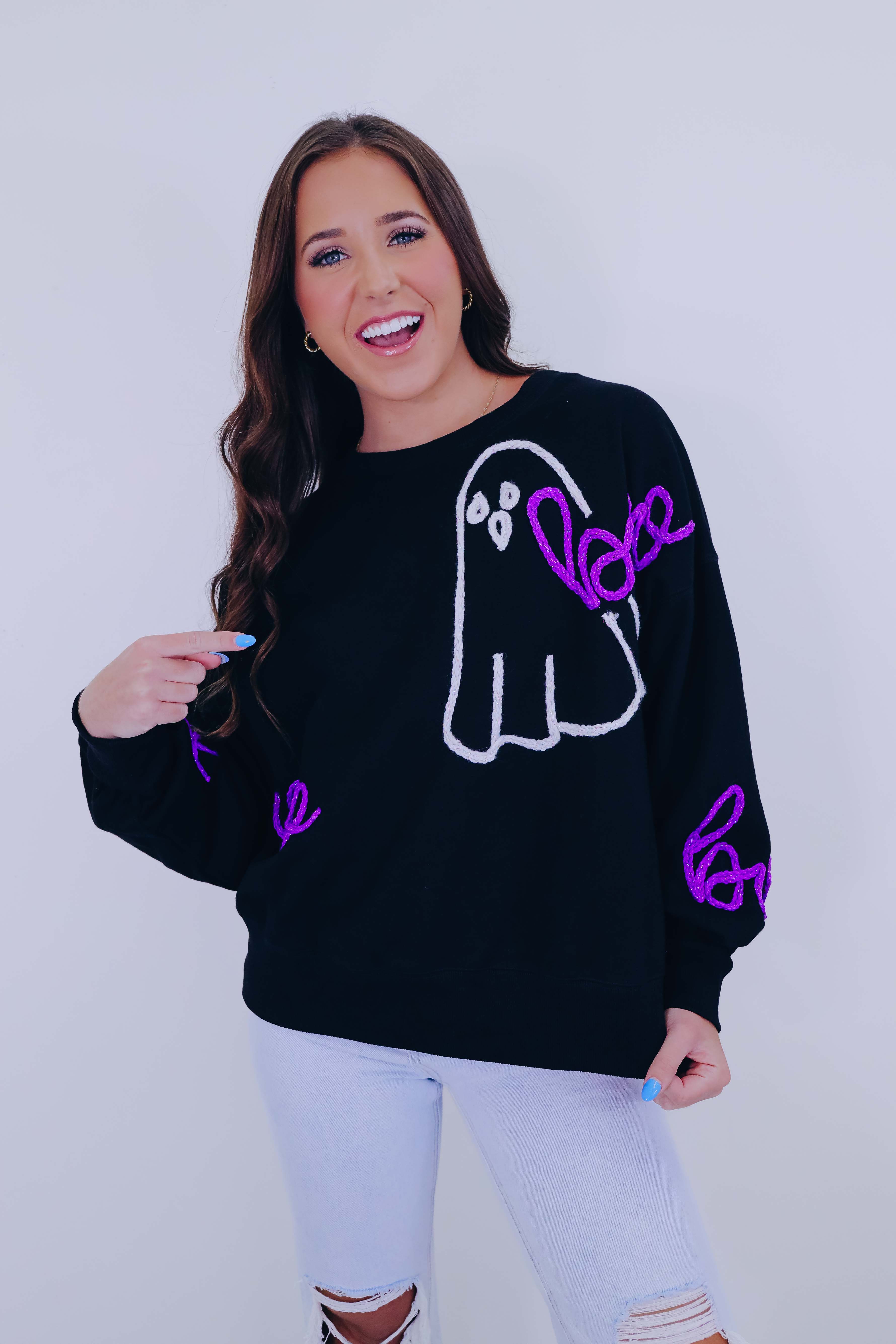 Retailer Boo embroidery sweatshirts