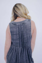 Country Cutie Pleated Denim Romper- 5 Colors - Whiskey Darling Boutique