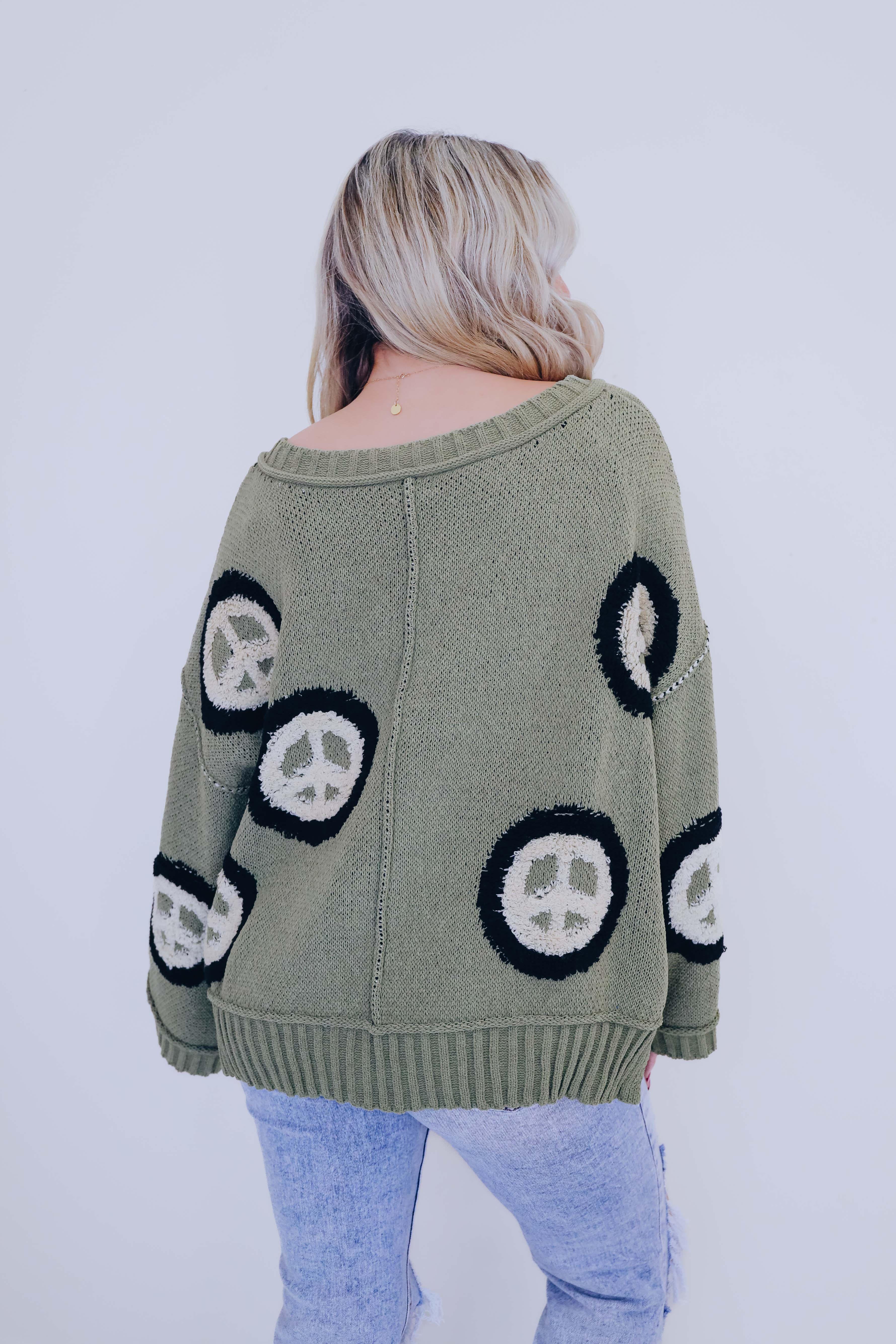 Peace Of Mind V-Neck Pullover Sweater by POL- 5 Colors – Whiskey