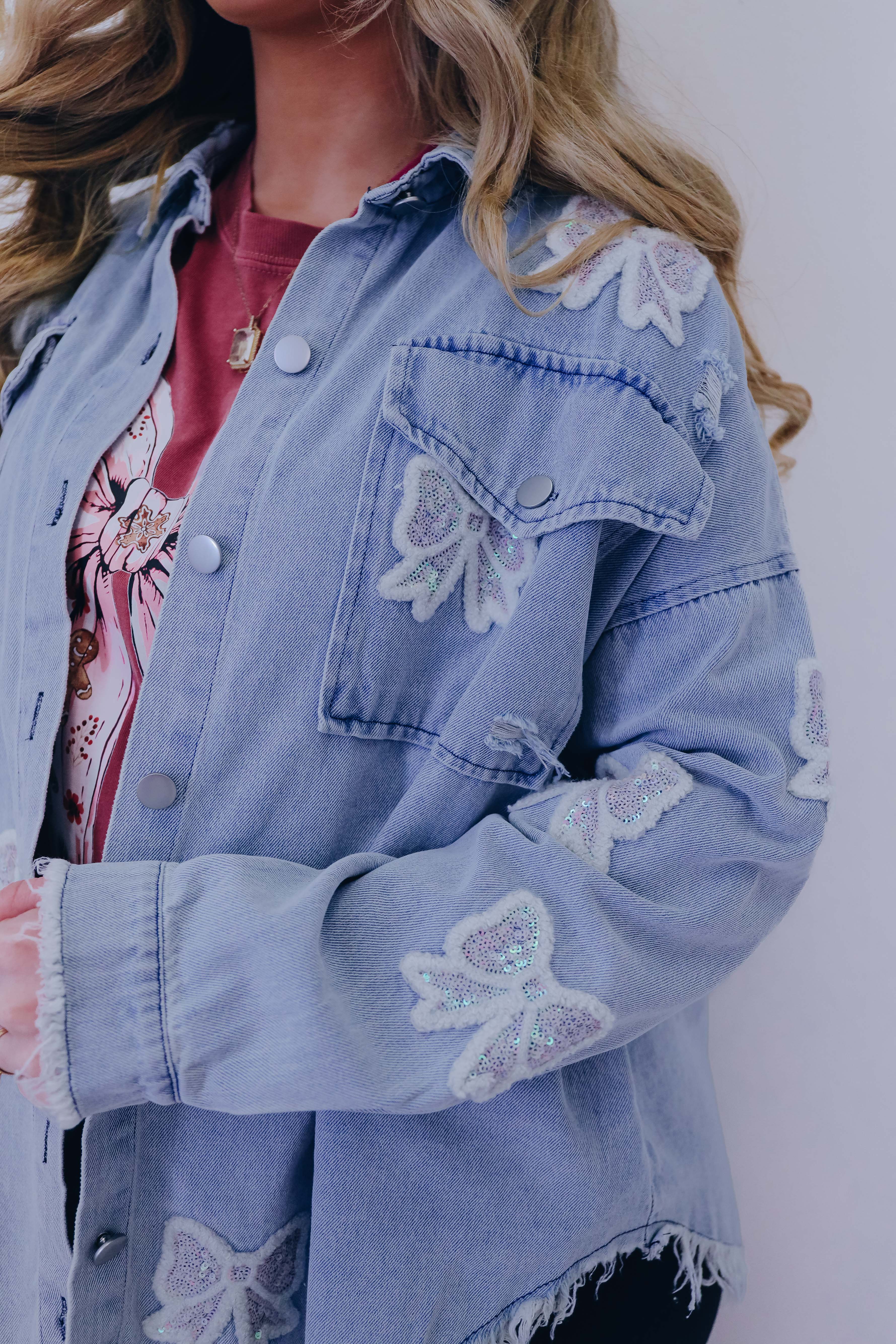 Sequin Denim Shacket Sequin Denim Shacket