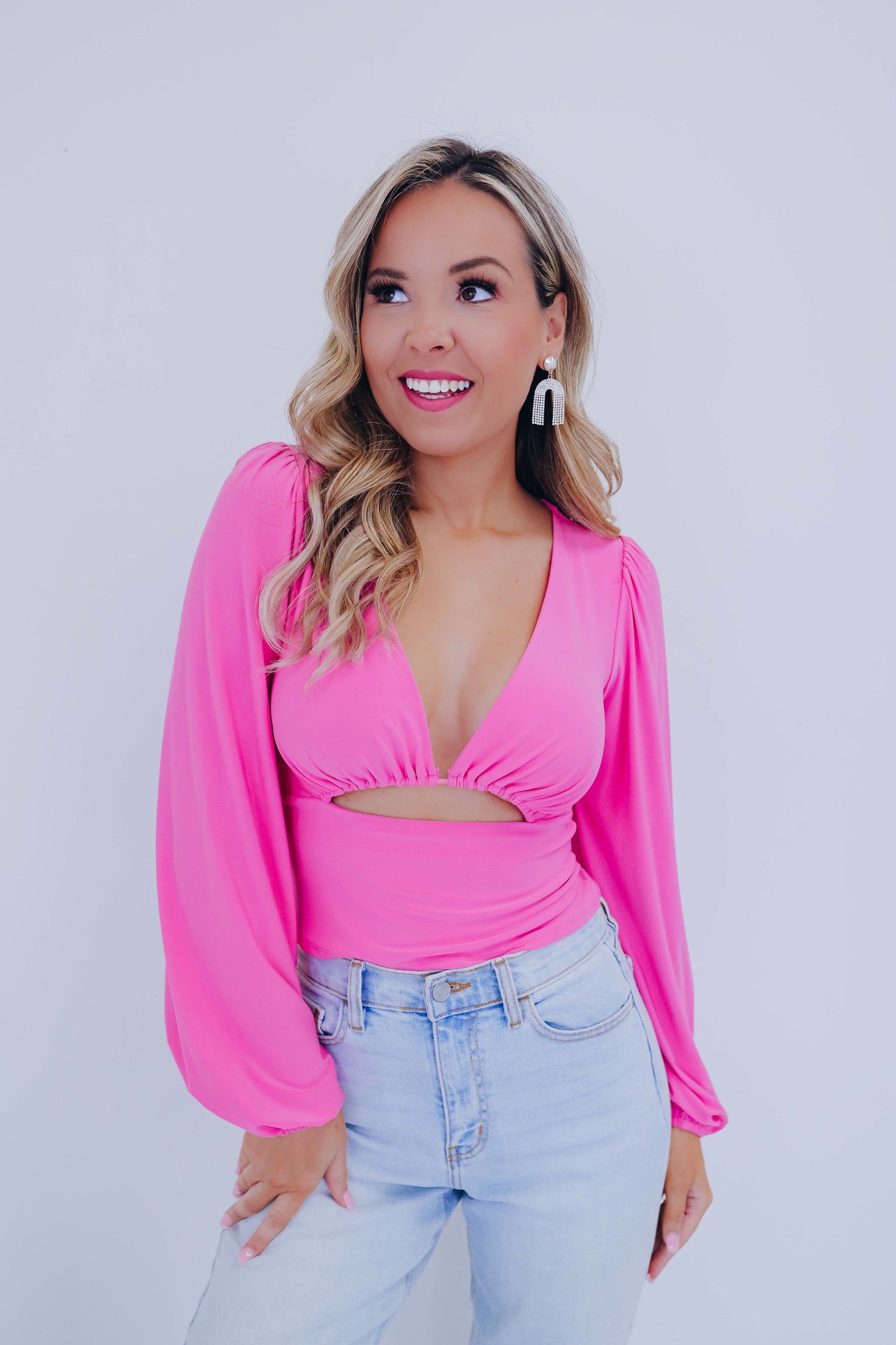 Setting Records Crop Top In Pink • Impressions Online Boutique