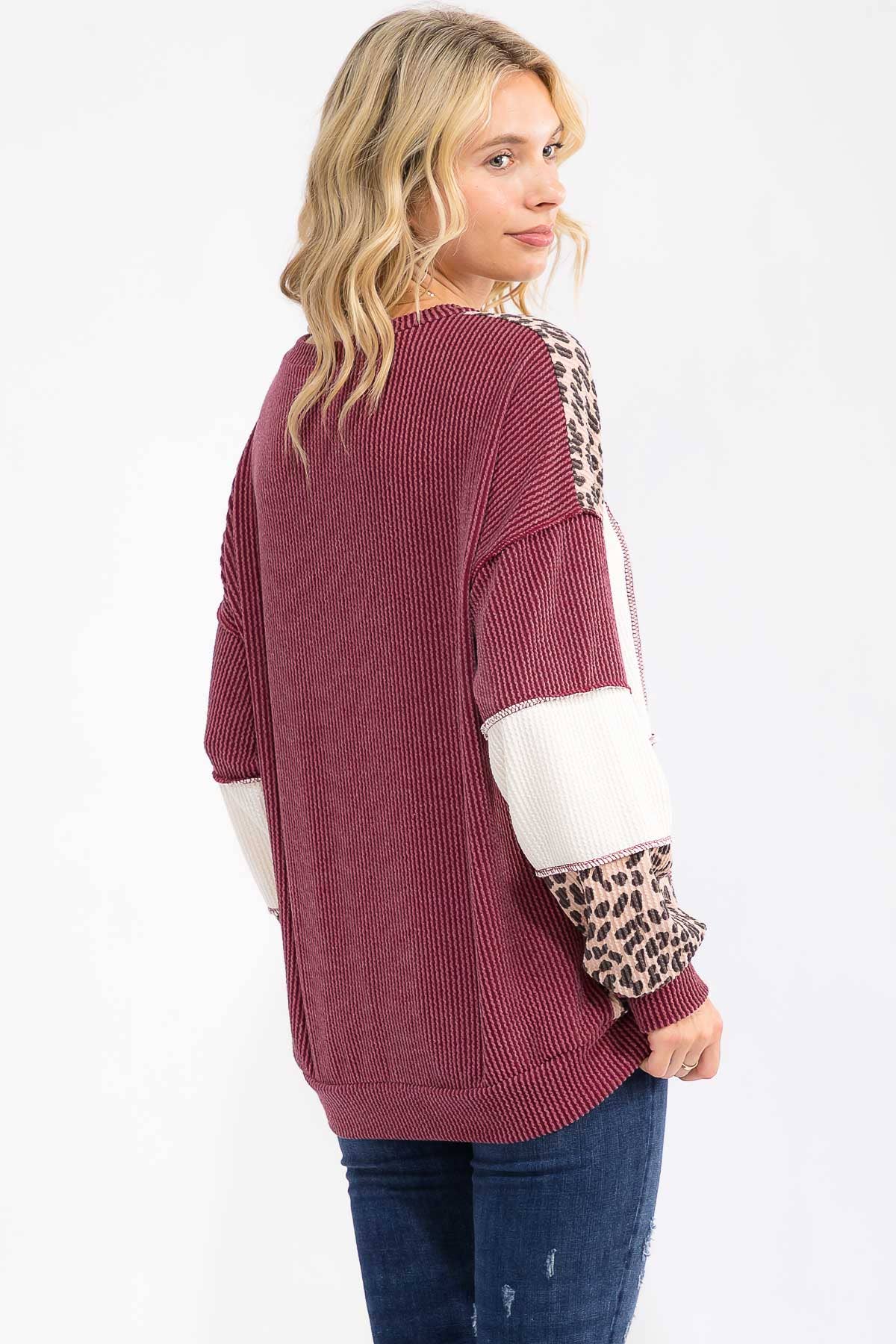 Wine & Wild Patchwork Top - Whiskey Darling Boutique