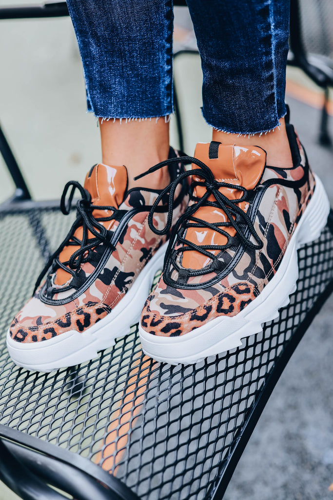 Sneaky Camo Sneakers - Camel – Whiskey Darling Boutique