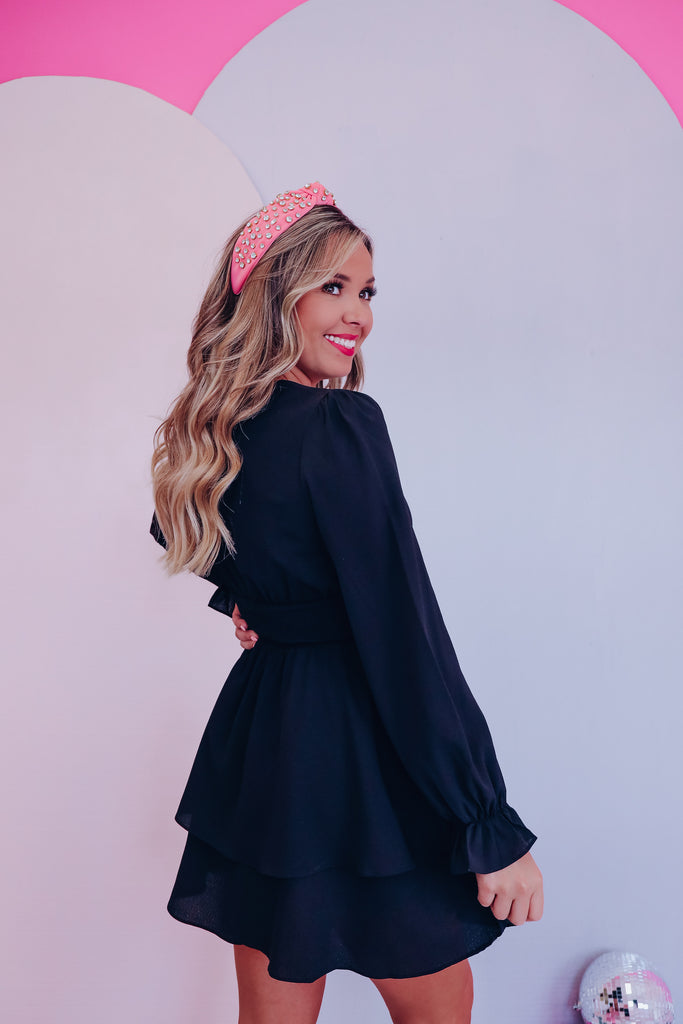 Ritzi ruffle sleeve skater on sale dress