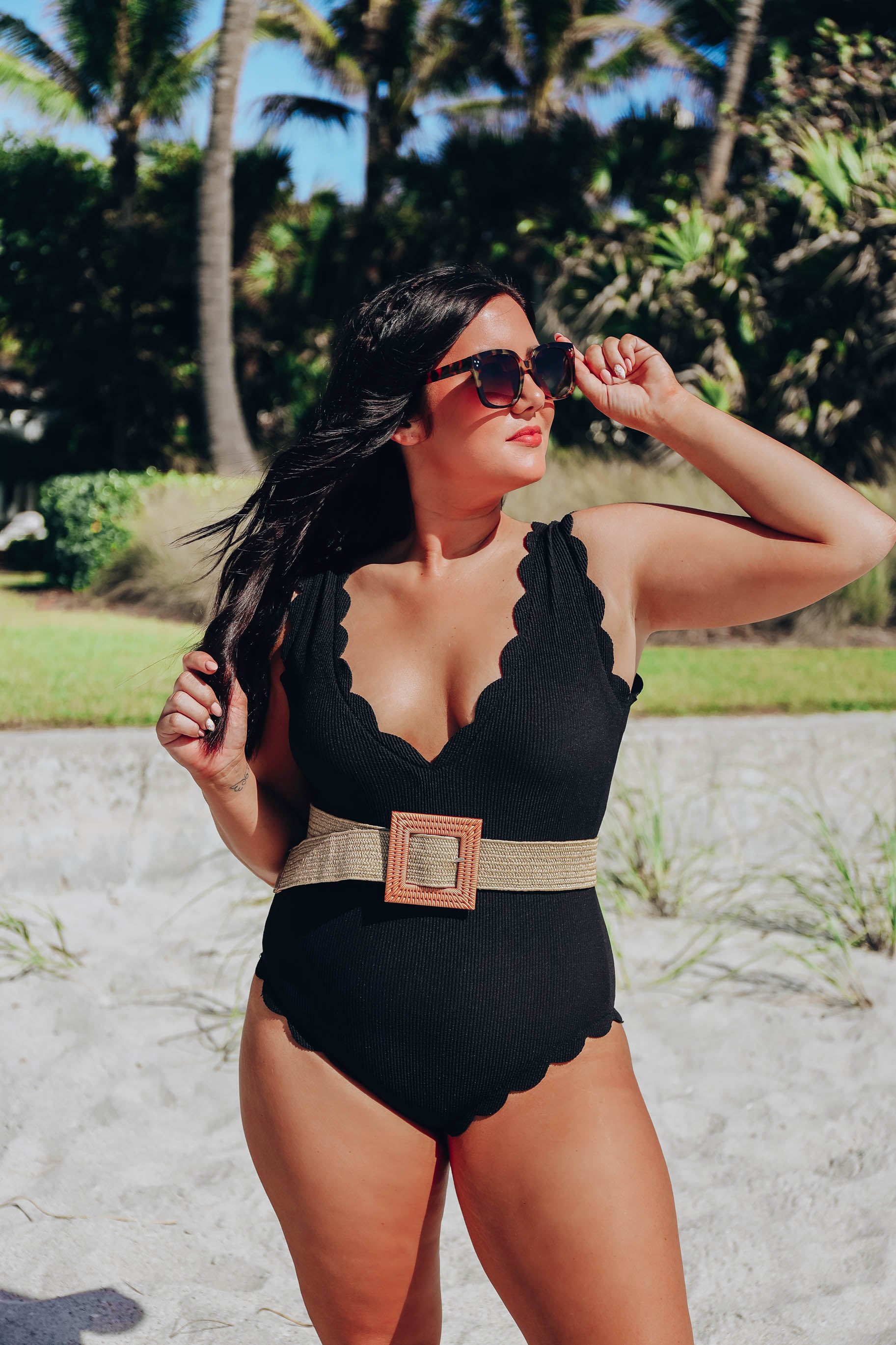 Scalloped One Piece Swimsuit Whiskey Darling Boutique