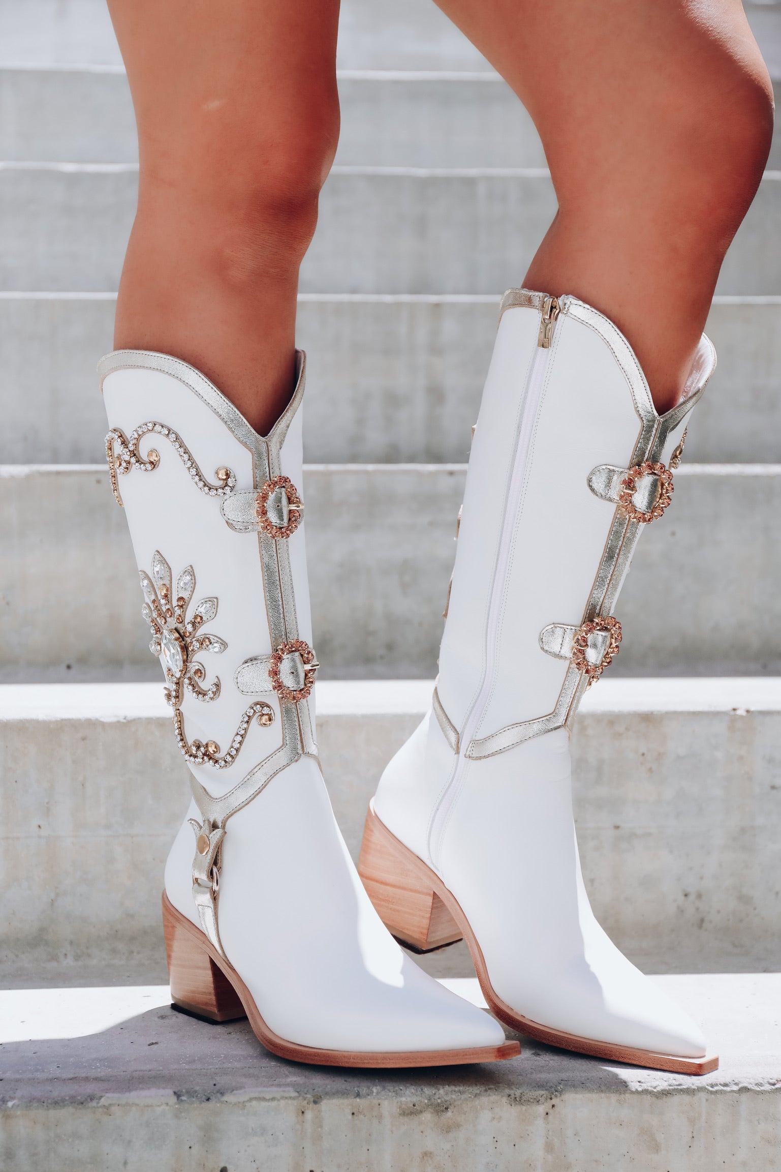 All white cowgirl boots online