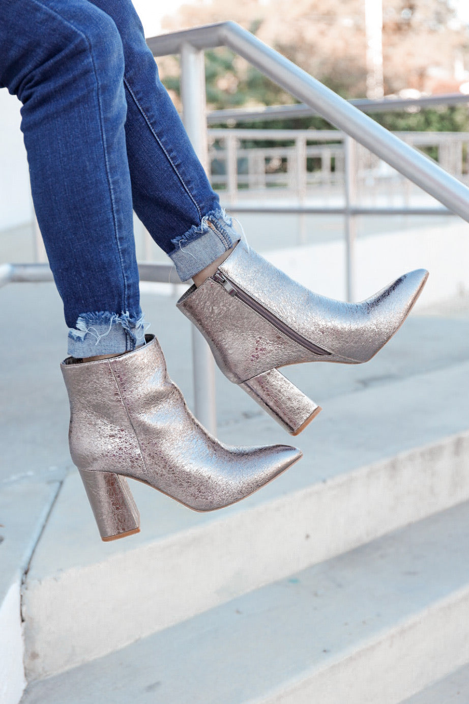 Veronica Ankle Boots by ShuShop Pewter Whiskey Darling Boutique